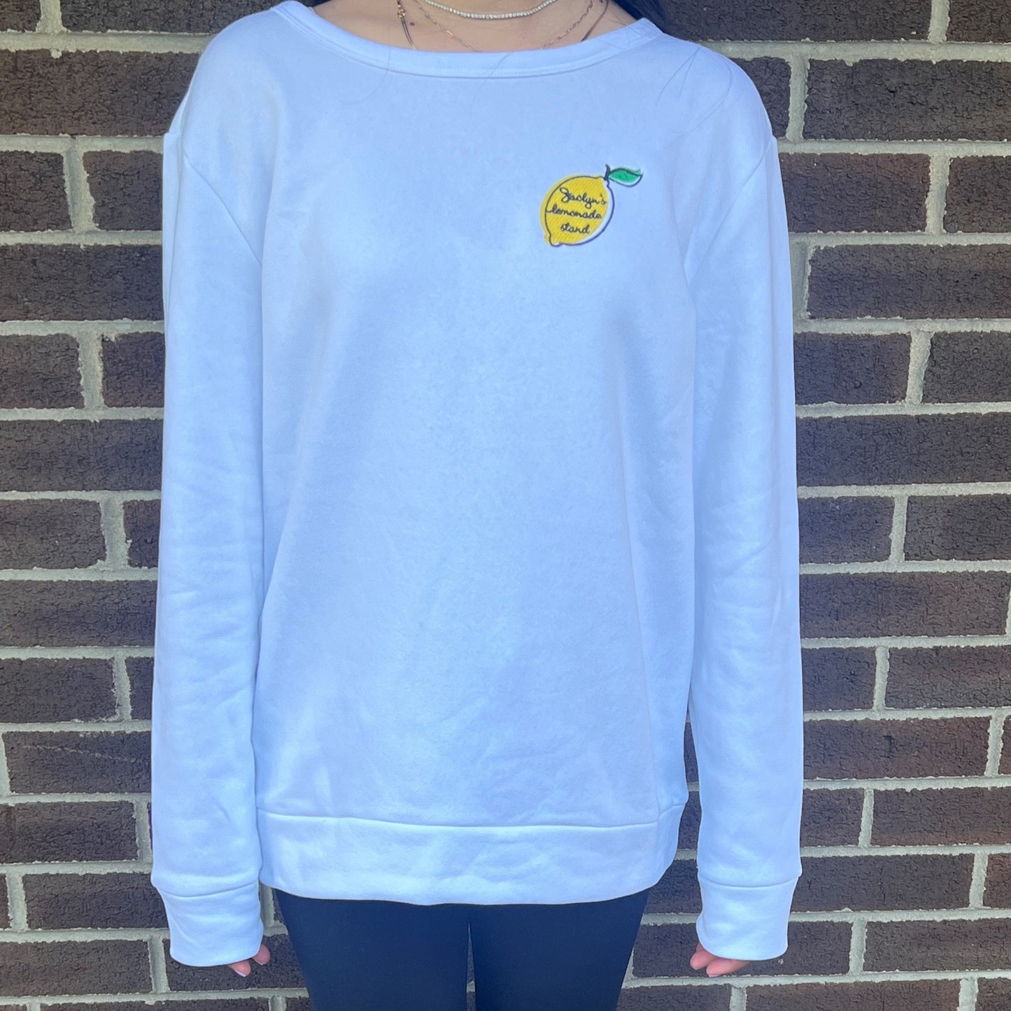 JLS Adult White Crewneck Sweatshirt