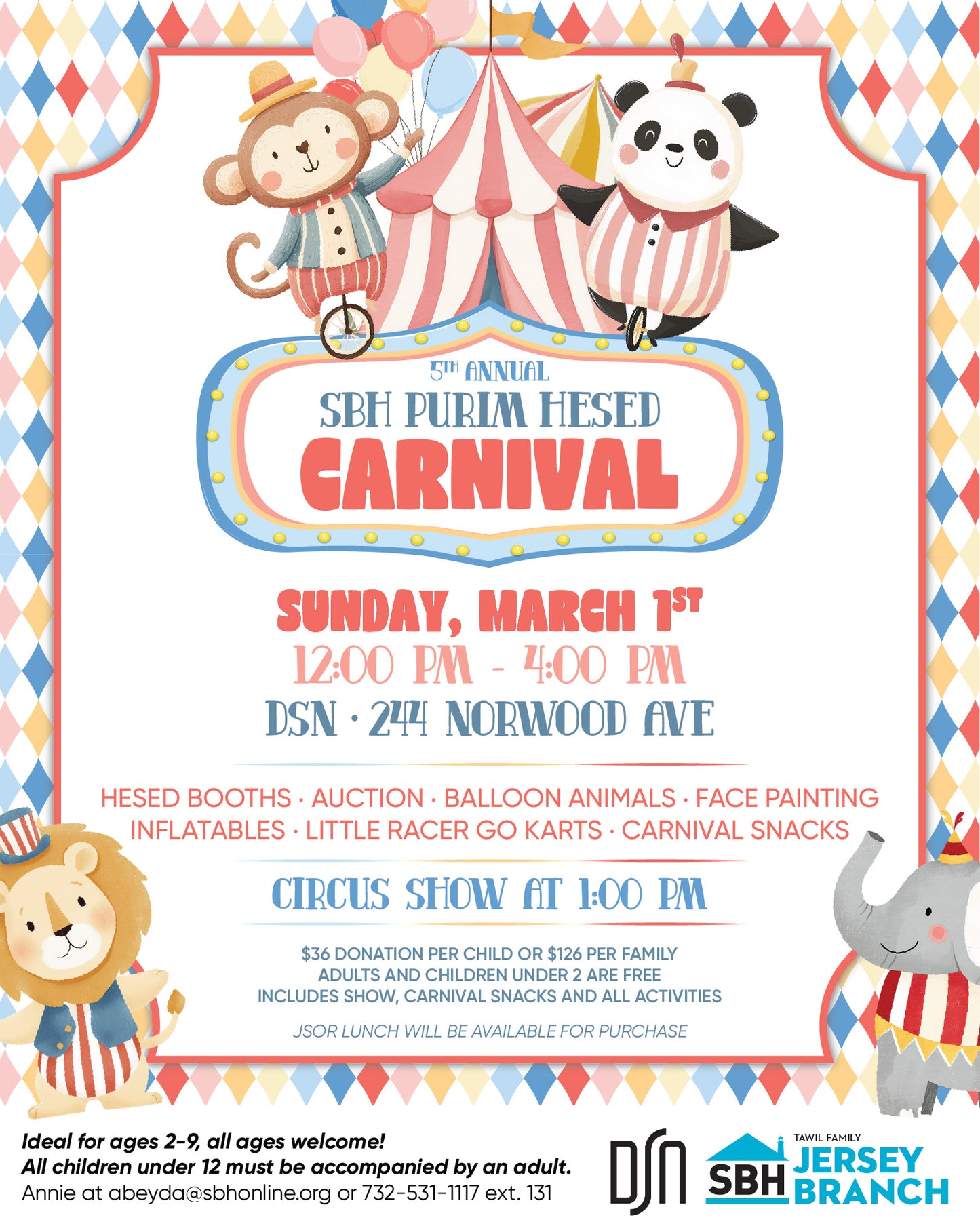 SBH Purim Hesed Carnival Auction Packages