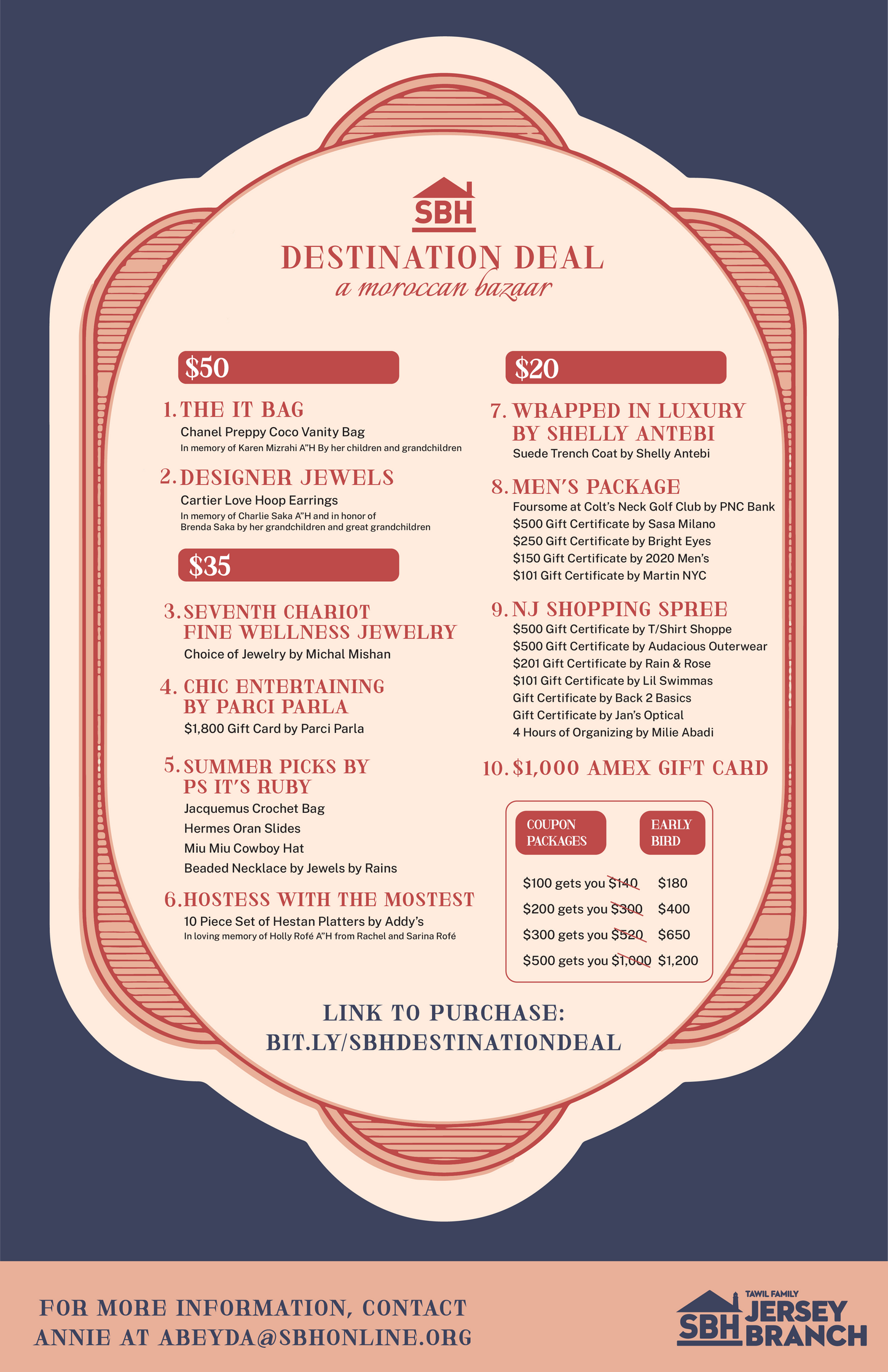 SBH Destination Deal: A Moroccan Bazaar Auction Coupon Packages